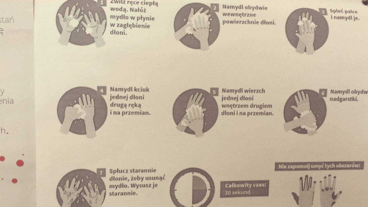 Informacje dot. koronawirusa - mycie rąk