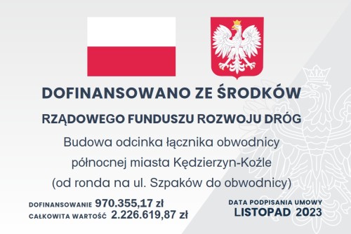 Tablica budowa odcinka obwodnicy północnej Tablica budowa odcinka obwodnicy północnej