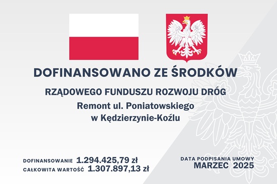 Remont ul. Poniatowskiego w Kędzierzynie-Koźlu Remont ul. Poniatowskiego w Kędzierzynie-Koźlu